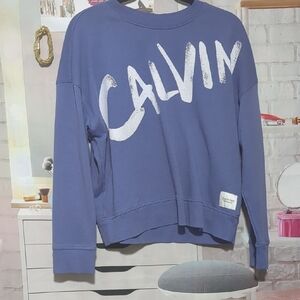Calvin Klein Women's Bold Blue Crew Neck Sweater